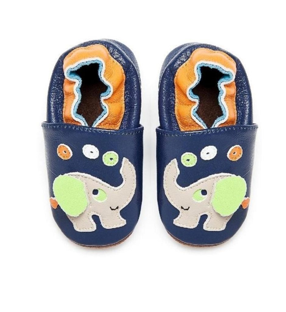 naBOSo – HOPI HOP LEATHER SLIPPERS Blue elephant – Hopi Hop - Art pro  studio – Capáčky – Children – Zažijte pohodlí barefoot bot.
