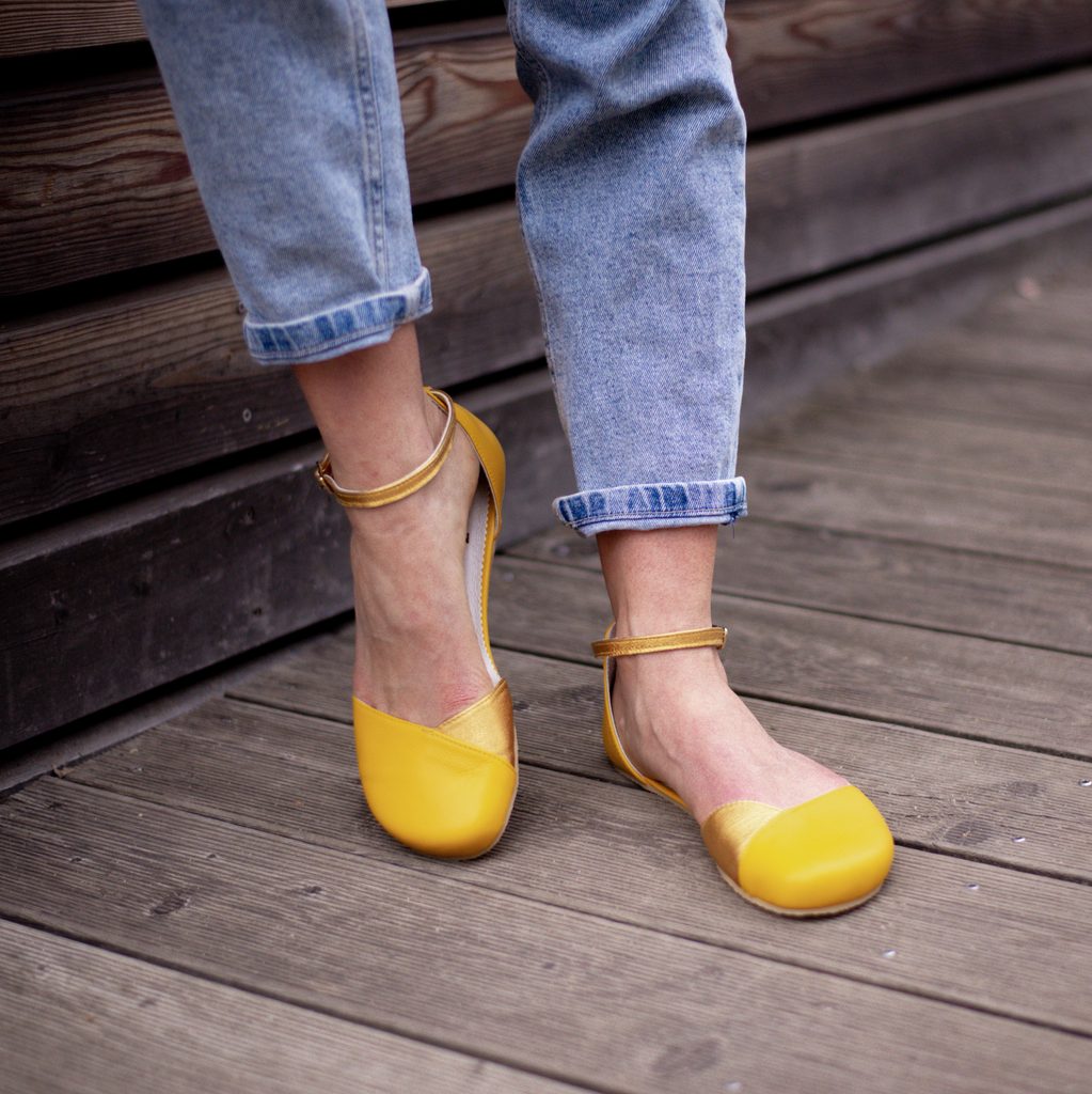 naBOSo – SHAPEN FLATS POPPY Sun Yellow – Shapen – Flats – Women – Zažijte  pohodlí barefoot bot.