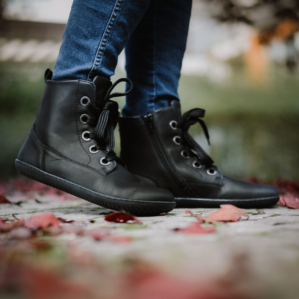 naBOSo – GROUNDIES SALZBURG WOMEN Black | Dámské kotníkové barefoot boty –  Groundies – Kotníkové – Dámské – Zažijte pohodlí barefoot bot