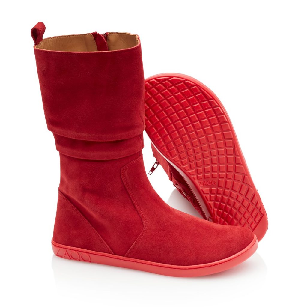 naBOSo – ZAQQ QOM Red – Zaqq – Kozačky – Dámské – Zažijte pohodlí barefoot  bot.
