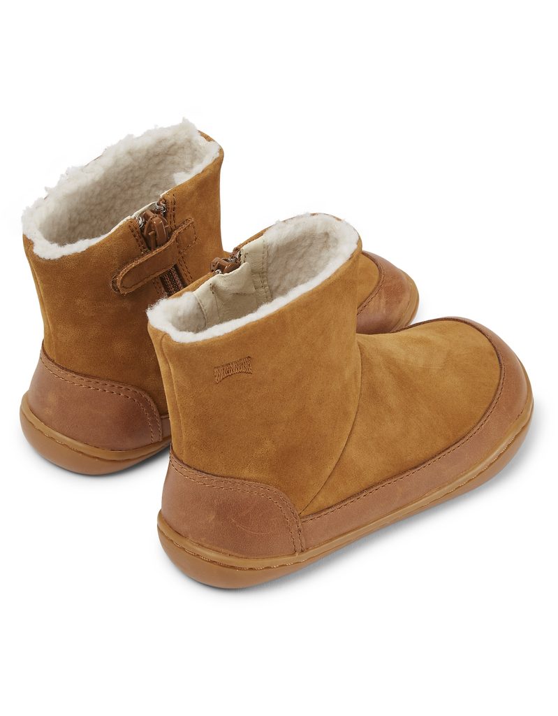 naBOSo – CAMPER PEU KOTNÍKOVÉ BOTY Brown – Camper – Zimní zateplené –  Dětské – Zažijte pohodlí barefoot bot.