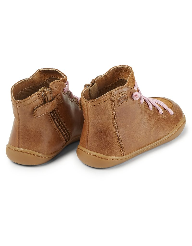 naBOSo – CAMPER PEU KOTNÍKOVÉ ZIP Brown – Camper – Celoroční – Dětské –  Zažijte pohodlí barefoot bot.