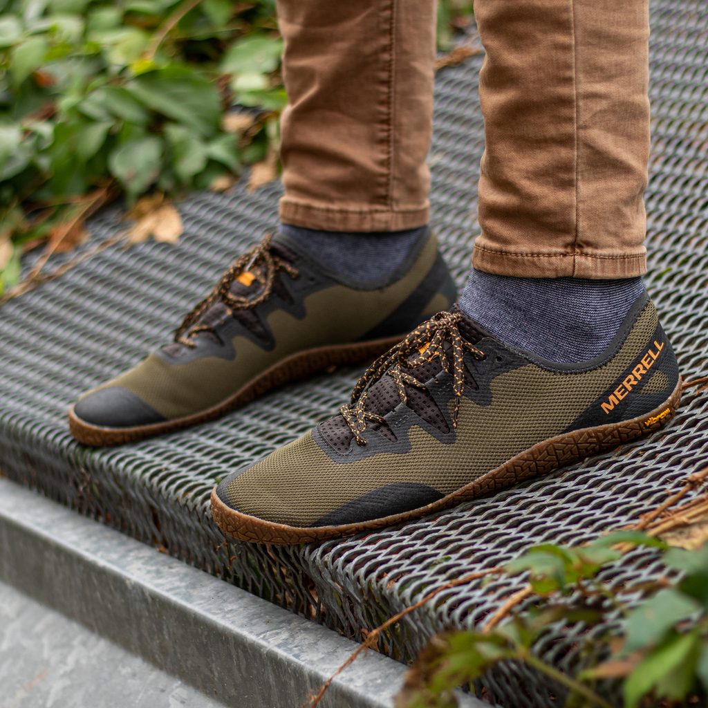 naBOSo - MERRELL VAPOR GLOVE 5 M Olive - Merrell - Sneakers barefoot - Men,  Barefoot shoes - Síla opravdovosti.