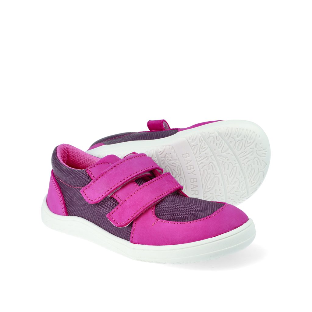 naBOSo – BABY BARE FEBO SNEAKERS Fuchsia Purple – Baby Bare Shoes – Tenisky  – Dětské – Zažijte pohodlí barefoot bot.