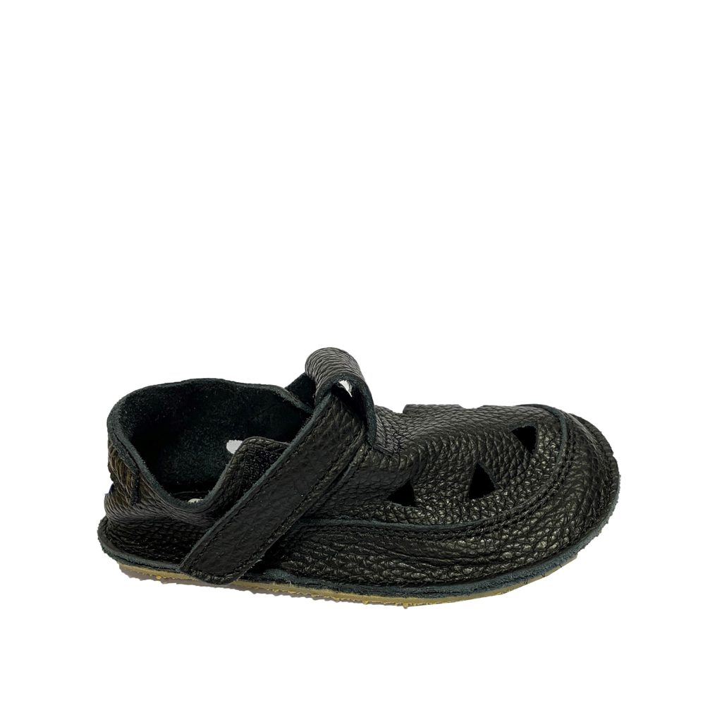 naBOSo – BABY BARE SANDÁLKY/BAČKORY TOP STITCH All Black – Baby Bare Shoes  – Sandály – Dětské – Zažijte pohodlí barefoot bot.