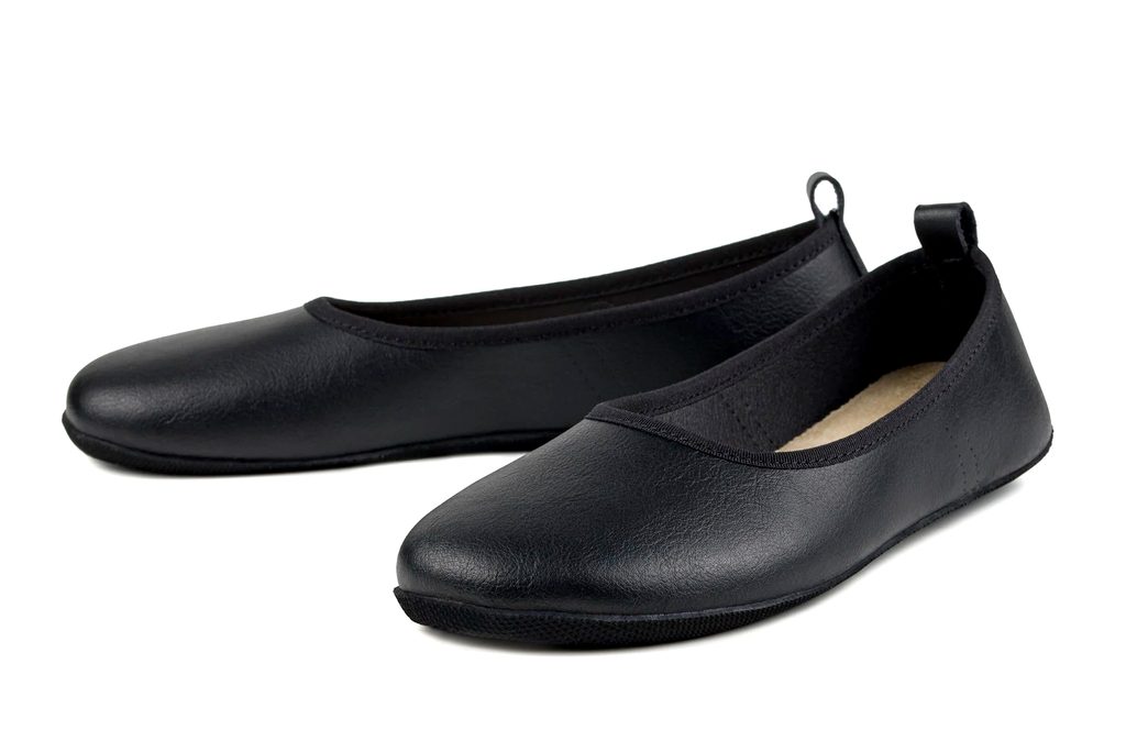 naBOSo – AHINSA SHOES ANANDA BARE EXTRA ÚZKÁ BALERÍNKA Black – Ahinsa shoes®  – Baleríny – Dámské – Zažijte pohodlí barefoot bot.