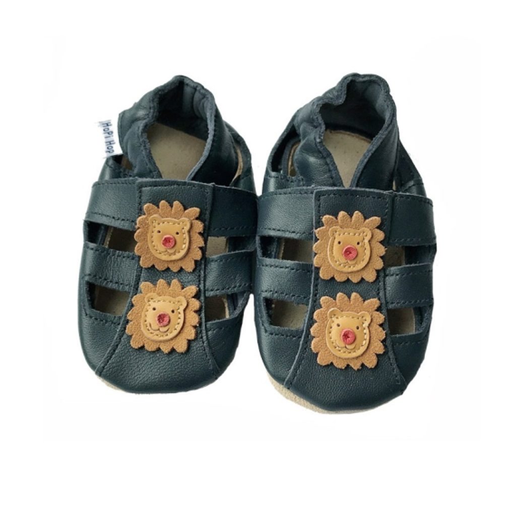 naBOSo – HOPI HOP LEATHER SLIPPERS SANDALS Blue – Hopi Hop - Art pro studio  – Sandals – Children – Zažijte pohodlí barefoot bot.