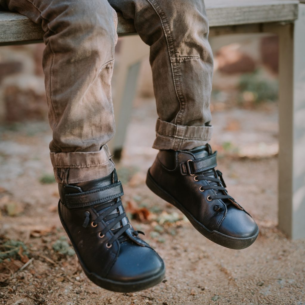 naBOSo – CRAVE BERGEN WINTER Black | Dětské zimní zateplené barefoot boty –  CRAVE – Zimní zateplené – Dětské – Zažijte pohodlí barefoot bot