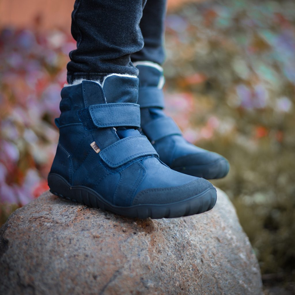 naBOSo – KOEL4kids FLORENCE KIDS MILO HYDRO TEX Navy – KOEL4kids – Winter  insulated shoes – Children – Zažijte pohodlí barefoot bot.