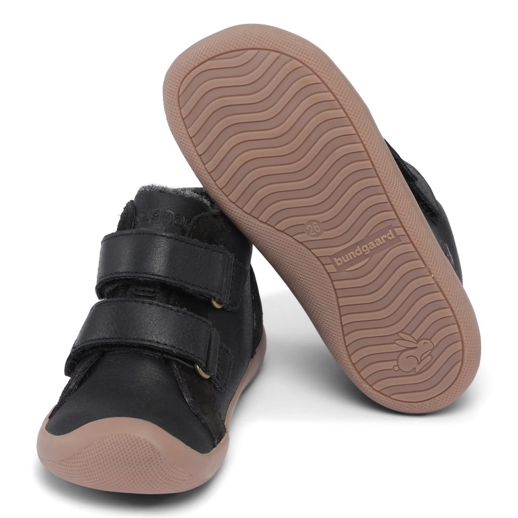 naBOSo – BUNDGAARD WALKER MID VELCRO II Black G – Bundgaard – Winter  insulated shoes – Children – Zažijte pohodlí barefoot bot.