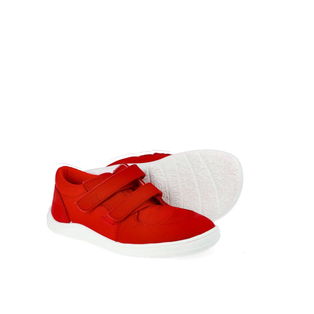 naBOSo – BABY BARE FEBO SNEAKERS Red – Baby Bare Shoes – Tenisky – Dětské –  Zažijte pohodlí barefoot bot.