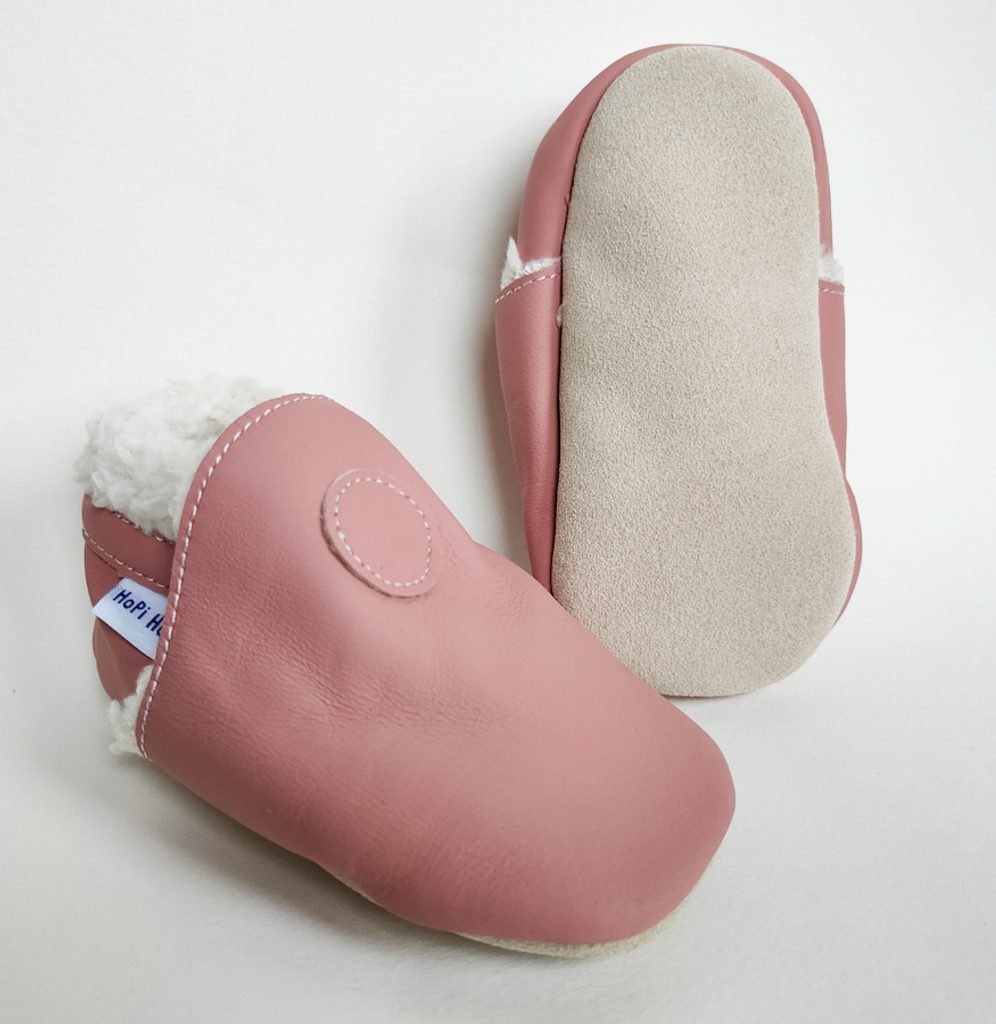 naBOSo – HOPI HOP KOŽENÉ CAPÁČKY ZIMNÍ Růžová – Hopi Hop - Art pro studio –  Capáčky – Dětské – Zažijte pohodlí barefoot bot.