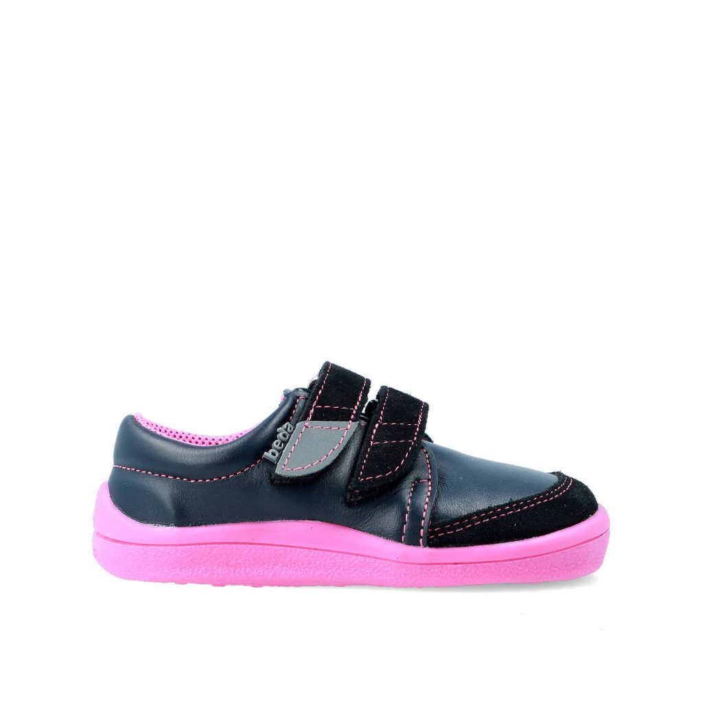 naBOSo – BEDA TENISKY EL Black / Pink – BEDA – Celoroční – Dětské – Zažijte  pohodlí barefoot bot.