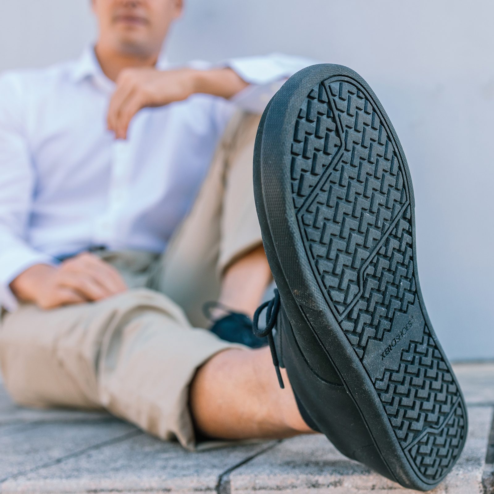 Xero Shoes Glenn Mens 8 Black Fullgrain Leather Shoes GLM-BLK New in Box (READ) Xero Shoes Glenn Mens – Black/White main image 2