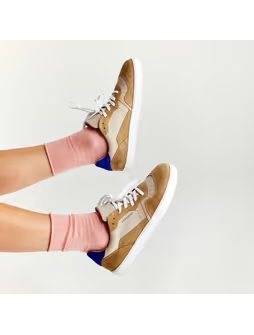 GROUNDIES NOVA GS1 Beige/Indigo Blue | Barefoot tenisky