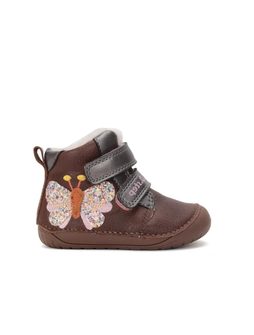D.D.STEP W070-42522A ZIMNÍ KOTNÍKOVÉ BOTY Chocolate | Dětské zimní zateplené barefoot boty