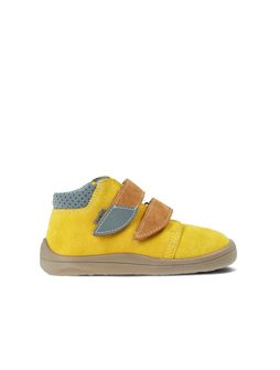 BEDA CELOROČNÍ VELUR MAURO Yellow - užší kotník | Dětské barefoot tenisky