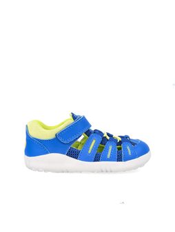 BOBUX SUMMIT Snorkel Blue + Sunny Lime | Dětské barefoot sandály  1