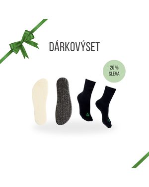 DÁRKOVÝ ZIMNÍ SET ZAHŘEJ SE Naboso ponožky a vlněné premium vložky do bot