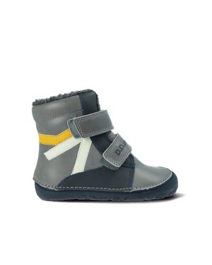 D.D.STEP W073-52306 Šedá | Dětské zimní zateplené barefoot boty
