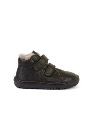 FRODDO ZIMNÍ FURRY Black | Dětské zimní zateplené barefoot boty