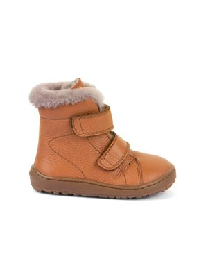 FRODDO KOTNÍKOVÉ ZIMNÍ FURRY BOOT Cognac | Dětské zimní zateplené barefoot boty