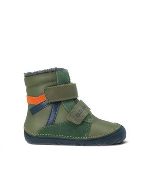 D.D.STEP W073-52306A Emerald | Dětské zimní zateplené barefoot boty