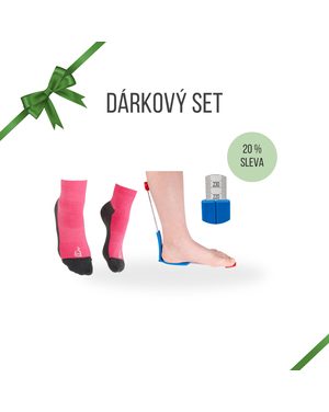 DĚTSKÝ DÁRKOVÝ ZÁKLADNÍ SET Měřidlo Plus12 a Bambusové ponožky Růžové