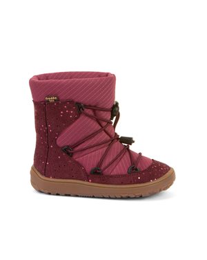 FRODDO ZIMNÍ TEX TRACK WOOL Bordeaux+ | Dětské zimní zateplené barefoot boty