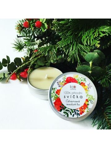 BIORYTHME EXTRAVAGANTNĚ PŘÍRODNÍ SVÍČKA Citronová meduňka 2