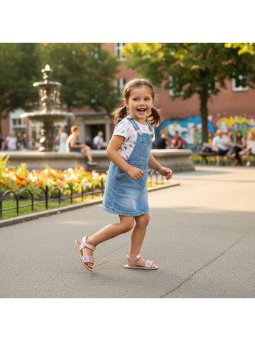 FRODDO SANDAL FLEXY FLOWER Gold Shine | Barefoot sandály