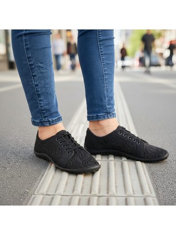 LEGUANO AMALFI Black | Dámské barefoot tenisky