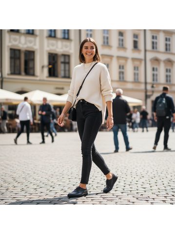 GROUNDIES ODESSA Barefoot+ Black | Dámské barefoot kozačky