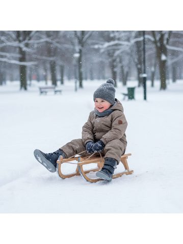 BEDA VYŠŠÍ ZIMNÍ BF 0004/W/SO/MK LUC Black/Grey | Dětské zimní zateplené barefoot boty