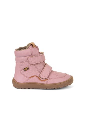 FRODDO VYŠŠÍ KOŽENÉ BOTY WAVE Zimní Pink | Dětské zimní zateplené barefoot boty