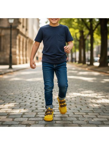 BEDA TENISKY BF 0003/SK/W ALEX Grey | Dětské barefoot tenisky