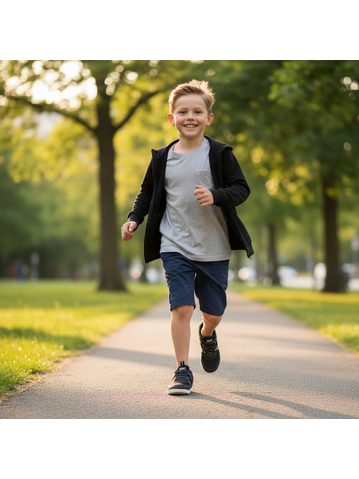 PEGRES CELOROČNÍ TENISKY NUBUK BF54 Black | Dětské barefoot tenisky