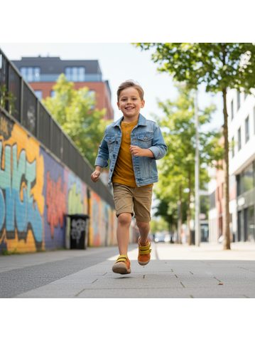 AFFENZAHN LEATHER WALKY Dog Grey | Dětské barefoot tenisky