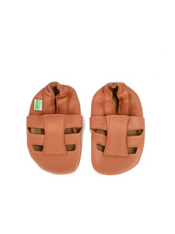 HOPI HOP KOŽENÉ BAREFOOT CAPÁČKY SANDÁLKY Koňakové | Dětské barefoot capáčky