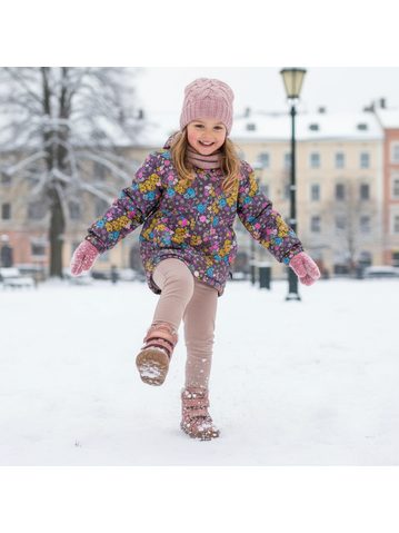 FRODDO KOTNÍKOVÉ ZIMNÍ FURRY BOOT Bordeaux | Dětské zimní zateplené barefoot boty