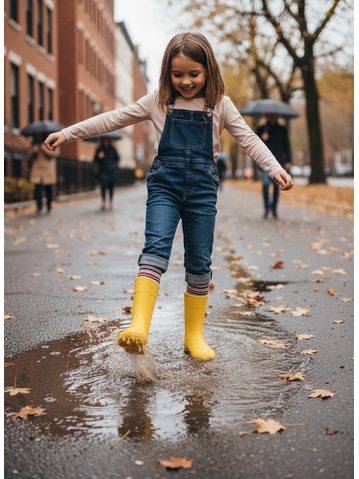 BUNDGAARD ATLAS Black | Dětské barefoot holínky