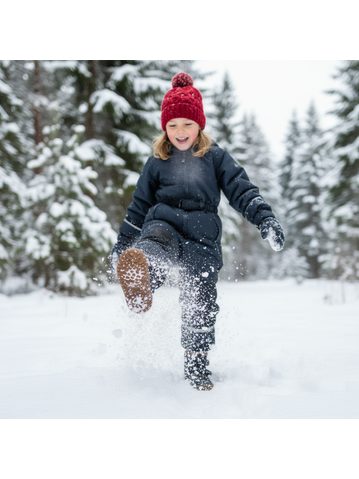 FRODDO ZIMNÍ FURRY Dark Blue | Dětské zimní zateplené barefoot boty
