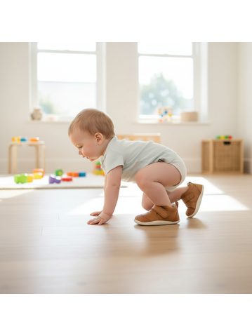 BOBUX XPLORER MARVEL ARCTIC Caramel | Dětské první zateplené barefoot botičky