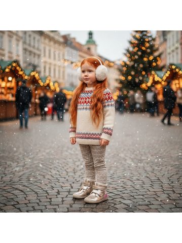 D.D.STEP W070-52893 Dark Blue | Children's winter insulated barefoot shoes