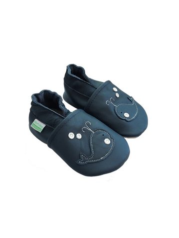 HOPI HOP BAREFOOT KOŽENÉ CAPÁČKY Velryba Navy | Dětské barefoot capáčky