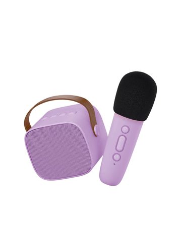 BLUETOOTH KARAOKE SET MIKROFON A REPRODUKTOR Fialový 1