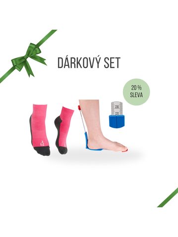 DĚTSKÝ DÁRKOVÝ ZÁKLADNÍ SET Měřidlo Plus12 a Bambusové ponožky Růžové