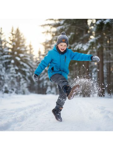 FRODDO UP TEX WINTER Dark Blue | Dětské zimní zateplené barefoot boty