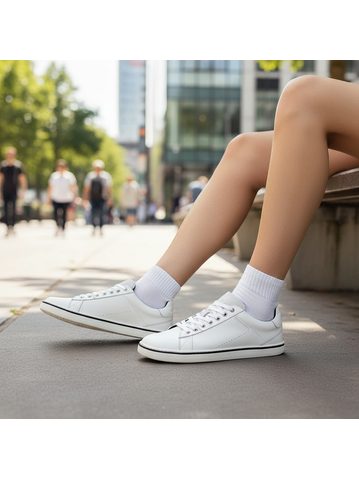 GROUNDIES Galaxy White/Sky Blue | Dámské barefoot tenisky