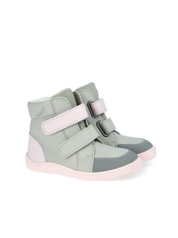 BABY BARE FEBO WINTER Grey Pink Asfaltico | Dětské zimní zateplené barefoot boty 5